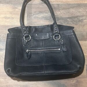 Vintage Coach Penelope black leather pebbled bag